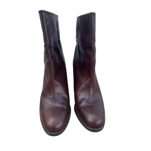 STUART WEITZMAN Pully dark brown leather high heel ANKLE BOOTS - Picture 3 of 11